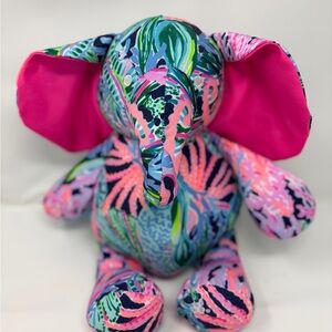 Lilly Pulitzer Colorful Elephant Plush Toy 100% Polyester